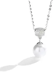 [MAYJAI] Pearl pendant high-end fashion sterling silver necklace
