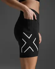Core Tri 6 Inch Shorts, 2XU, XS, Black/White, Female