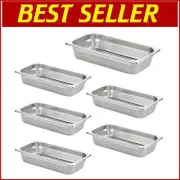 Effortless Food Storage - 6 Anti-Jam Hotel Pans, 1/3 Size, 2.6 Quart Capacity