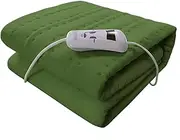 Polyester Heated Throw with 4 Heat Settings Washable Electric Mattress Comfortable Heated Blanket Up to 12 Hours Timer