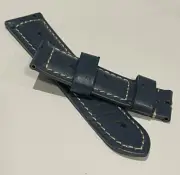 Generic 24mm Blue Ostrich Look High Quality Leather Band Strap for Panerai Watch
