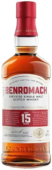 Benromach 15 Year Old Single Malt Malt Scotch Whisky 700ml