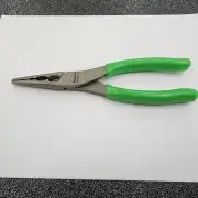 Snap-on Tools USA 9" GREEN Needle Nose Pliers w/Cutter & Side Fastener 196ANCF