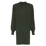 [Antonino Valenti] Antonino Valenti High-neck Balloon-sleeve Mini Dress 40 IT GREEN