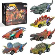 Dino Cars Monster Truck Toy Vehicles for Boys Girls, Mini Animal Push Cars, Dinosaur Sets for Kids Age 3+and Up?Random Color)