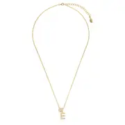 LUXURY LETTERS E INITIAL PENDANT GOLD