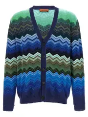 [Missoni] Missoni-Zigzag Cardigan Maglioni Multicolor-Uomo 48IT Multicolor