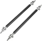 Car Protector Strip 2pcs Rods in Black Strong Aluminum Alloy for Universal Vehicle Fit