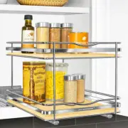 Pull Out Spice Rack Organizer for Inside Kitchen Cabinets - 10-1/4 inch Wide - S