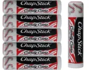 Candy Cane Lip Balm Pack of 6 Moisturizing Chapstick Holiday Flavor