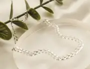925 Sterling Silver 3.5mm Cuban Curb Link Chain Anklet - Silver or Yellow