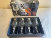 CRISTAL D'ARQUES LONGCHAMP 24% LEAD CRYSTAL Set of 4 Stemware GLASSES 5 3/4 oz