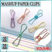 10 Pack Spring Metal Paperclips Hollow Wire Mini Binder Clips 33mm 55mm Assorted