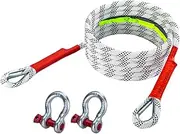 Kinetics Recovery Tow Rope – Trailer Elongation Strap, durabl Pull Cord | Heavy-Duty Stretch Towing Lines, High-Tension Recovery Belt, for Sand, Snow, Ditch, Swamp, Buried Tires, Stuck Wheel
