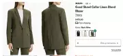 Good Shawl Collar Linen Blend Blazer