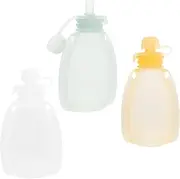 Breastmilk Storage Bags, 120ml Reusable Silicone Fresh Food Bottles, Good Sealing Baby Feeding Bags, Keep Fresh Baby Paste Bottle