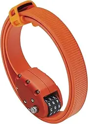 OTTOLOCK Steel & Kevlar Combination Bike Lock | Lightweight, Compact, Durable Design | Ideal for Cycling & Outdoor Gear (OTTO Orange, 30 inch)