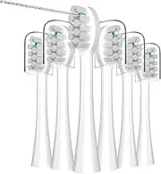 Replacement Flossing Toothbrush Heads with Covers for waterpik Sonic Fusion SF01/SF02 and Sonic Fusion 2.0 SF03/SF04,6 Count,White