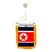 Korea North Flag Mini Banner / Double Sided Mini Korea Car Window Flag