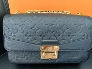 AUTHENTIC LOUIS VUITTON MARCEAU BLACK LEATHER M46200