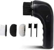 [Sansent] Electric Shoe Cleaner Brush, Electric Shoe Polisher Brush Shoe Shiner Dust Cleaner Portable USB Leather Cleaner Care Kit for Leather Shoes Sneaker, Dull Black