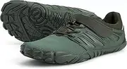 [WHITIN] Men's Minimalist Trail Runner | Wide Toe Box | Barefoot Inspired, Army Green, 7.5