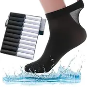 [svlftecon] 20 Pack Unisex Silk Sheer Crew Socks Ultra Thin Breathable Dress Socks Soft Athletic Socks for Men Women