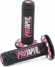 7/8" 22mm Handle Grips Pro Taper Motorcycle Grips Bike Motocross Handlebar Rubber Gel Hand Grip Brake Hands (Color : Pink)