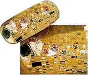 [VON LILIENFELD] Glasses Case Present Cleaning Cloth Spectacle Cases Lightweight Stable Art Gustav Klimt The Kiss, Multicolor, One size