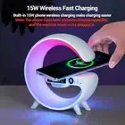 1 PC Wireless Smart RGB Alarm Clock Night Light Speaker with LED Lamp and AU Cha