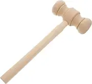 KOMBIUDA Wooden Gavel for Solid Wood Mallet Cosplay Costume Accessory Engaging Mini Judge Hammer for Role Play Safe for Parties and Family Fun