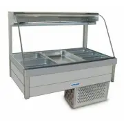Roband Curved Glass Refrigerated Display Bar 6 pans - Piped and Foamed only (...