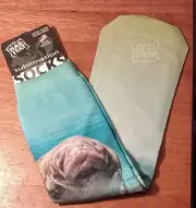 Wild Habitat Sublimation Socks Manatee One Size Made In USA