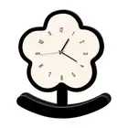 Charming Floral Pendulum Clock Decorative Timepiece for Home I8J26756