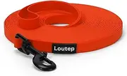 Biothane Long Line Dog Leash 5ft, 10ft, 16ft, 30ft, 50ft PVC Recall Waterproof Dog Leash Beach Swimming Tracking Training Dogs Lead for Pet, Medium and Large Dogs