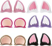 Pack of 6 Motorcycle Helmet Cat Ears Stickers, Helmet Ears, Motorcycle Helmet Decorative Ears, Ski Helmet Decoration, Ski Helmet Ears
