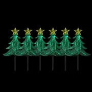 Dual Power Set of 6 LED Tree Stakes Path Light