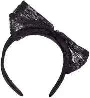 Lace Bow Headband Totally 80's Retro Fancy Dress Up Halloween Costume Accessory
