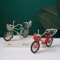 在飛比找ETMall東森購物網優惠-鐵藝復古自行車擺件圣誕節服裝店童裝店櫥窗陳列道具店面軟裝飾品