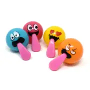 Goofy-faced Slingshot Balls, 1-3/4-inch, 4-piece