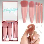 BRUSH SET TRAVEL PINK MINI CUTE BRUSH FOUNDI BULU HALUS