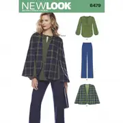 New Look Sewing Pattern 6479 N6479 Misses' Tunic, Pants and Cape