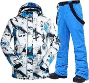[Tealun] Ski Suit Men Winter Warm Windproof Waterproof Outdoor Sports Snow Jackets and Pants Ski Equipment Snowboard Jacket Men