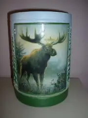 Moose resin Bathroom OR ANY ROOM Wastepaper Basket CAN Home Decor NEW
