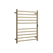 HOTWIRE Hotwire Heated Towel Rail - Round Bar (H900mmxW700mm) with Timer - Gold
