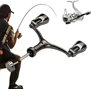 Handle Reel for Fishing, Double Rocker Handle Rotary Knob Fishing Reels, High Strength Rock Arm Nonslip Lightweight Fishing Accessories for Fishing