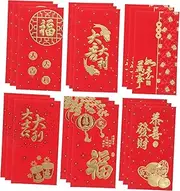 TOGEVAL 30pcs Chinese Year Red Envelopes Festival Money Packets Beautiful Patterns for Gifting Cash Jewelry During Spring Festival Celebrations
