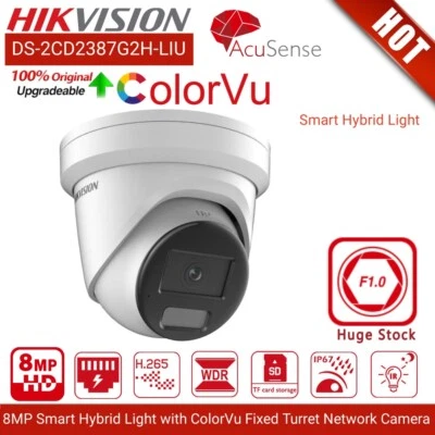 Hikvision 4K DS-2CD2387G2H-LIU 8MP ColorVu PoE Mic IP Camera Smart Hybrid Light