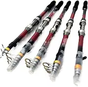 LLEIIshen Telescopic Fishing Rod 2.1m-3.6m Carbon Fiber Spinning Fishing Rod Carp Feeder Rod Travel Rod/1412