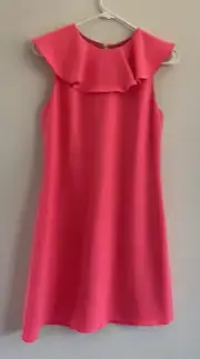 NWT Sail To Sable Women’s 2 Dress Hot Pink Sleeveless Ruffle Nantucket Cape Cod